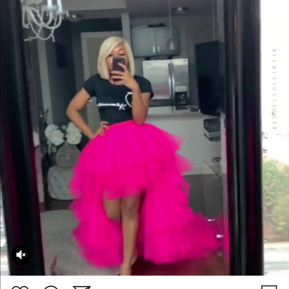 It’s ya Birthday Pink Tulle Skirt with train!!!
